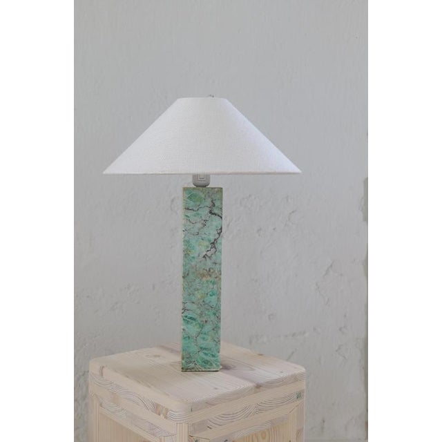 Mid-Century Modern Mid-Century Green Marble Table Lamp by Bergboms, Sweden, 1960s For Sale - Image 3 of 9