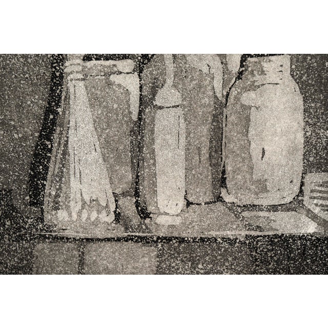 "Bottles" - Etching in Ink on Paper (Artist's Proof) by Doris Warner For Sale - Image 4 of 8