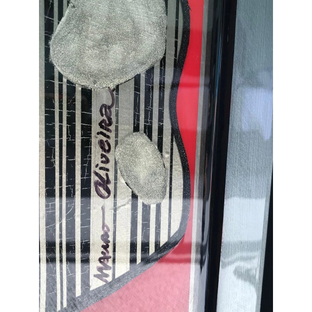 2010s "Super Silver Oscar" Contemporary Abstract Mixed-Media Painting by Mauro Oliveira, Framed For Sale - Image 5 of 6