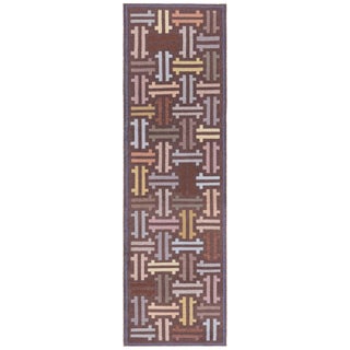 Vintage Swedish Flat Woven Runner Doris Leslie Blau For Sale