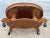 Oval Coffee Table Tiger Oak, Center Drawer, Shelf, Empire Style, Caster Wheels For Sale - Image 13 of 13