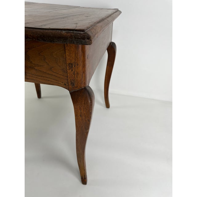 Late 19th Century French Side Table With Double Drawers and Cabriole Legs For Sale - Image 13 of 15