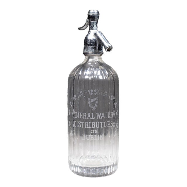 Art Deco Dublin Ireland Mineral Water Seltzer Siphon Bottle c.1930 For Sale