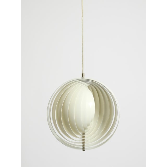 2000 - 2009 Vintage Space Age Moon Lamp in White Lacquered Aluminum by Verner Panton for Vitra, 2000s For Sale - Image 5 of 18