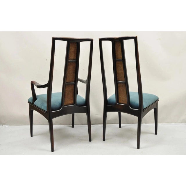 Mid-Century Modern Vintage John Stuart Cane Back Mid Century Modern Asian Dining Chairs - Set of 10 For Sale - Image 3 of 12
