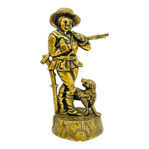 20th Century Brass Hunting Figure After Victorian English Doorstops – English Country / Equestrian Style
