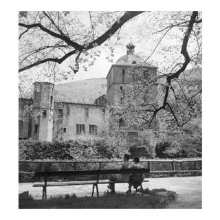 Couple on Bench at Heidelberg Castle, Germany 1936, Printed 2021 For Sale