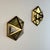 Metal Hexagonal Brass and Beveled Glass Wall Sconces by Josef Hoffmann, 1970s, Set of 2 For Sale - Image 7 of 18