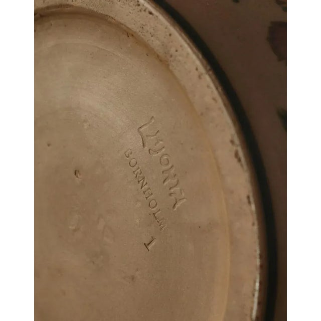 Art Nouveau Ceramic Table Lamp Hand Decorated with Parrots, Denmark, 1930s For Sale - Image 10 of 12