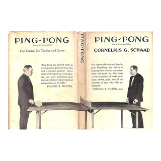 "Ping-Pong: The Game Its Tactics and Laws" 1930 Schaad, Cornelius G. For Sale