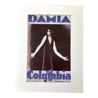 Vintage Paul Colin Print of "Damia" Poster of Maryse Damien in 14x18 Mat For Sale