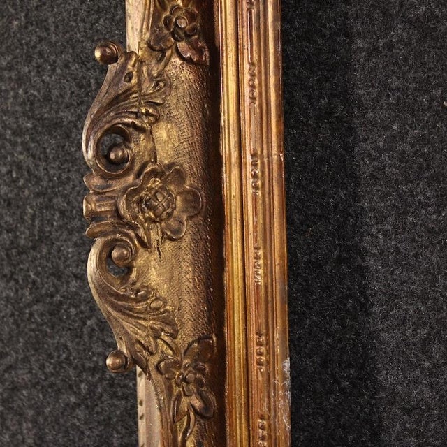 Vintage Italian Carved and Gilded Frame, 1930 For Sale - Image 6 of 15