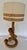 Very sturdy and thick French rope work table lamp in the style of Audoux-Minet with lamp shade Measurements Base to top of...