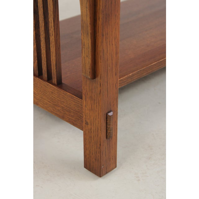 Stickley Spindle Side Glass Top Coffee Table For Sale - Image 11 of 12