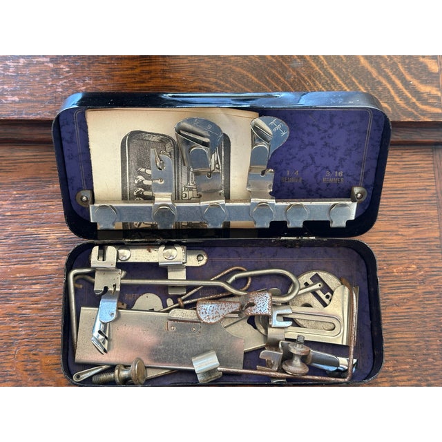 Wood Antique New Companion Sewing Machine For Sale - Image 7 of 8