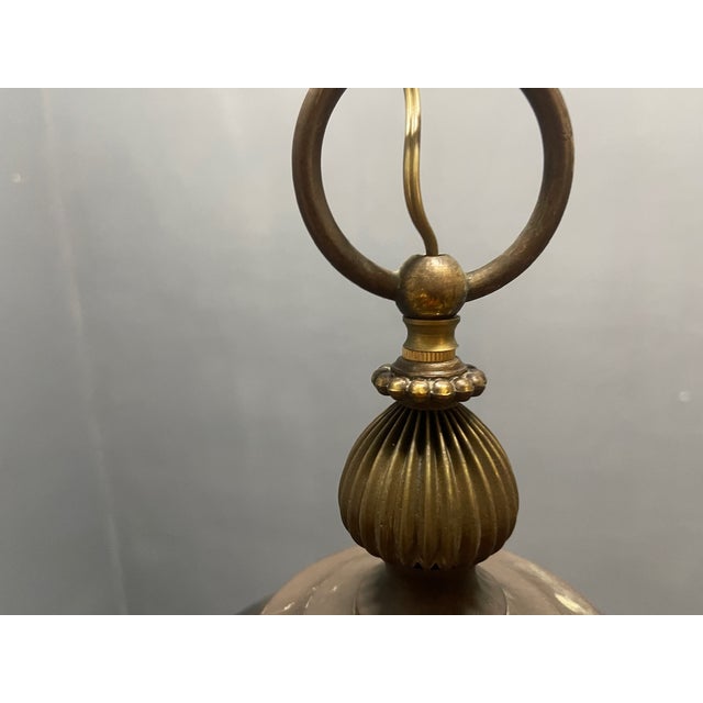 1960s Bronze and Olive Green Murano Glass Pendant Light, 1960s For Sale - Image 5 of 15