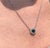 2020s Sapphire Pendant Necklace With Earth Mined Diamonds in Solid 14k Gold, Round 6mm For Sale - Image 5 of 9
