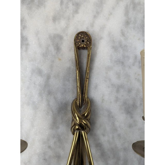 Louis XVI Style Bronze Wall Lights, Set of 2 For Sale - Image 5 of 9