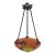 Small French Art Deco Pendant Light by Le Verre Francais Schneider - 1925 Chandelier France For Sale