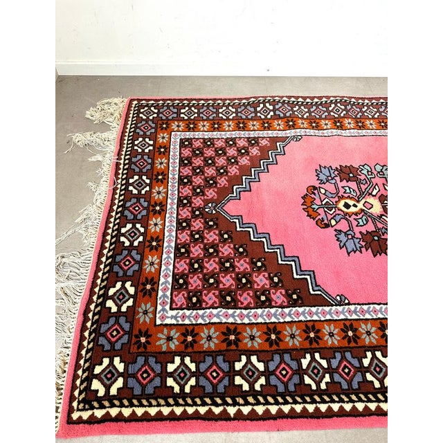 Vintage Hand-Knotted Wool Rug For Sale - Image 4 of 6
