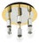 Postmodern Ceiling Lamp in Brass and Chrome from H. Schmidt Leuchtenfabrik, 1980s For Sale