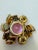 Vintage Regency Pink Rhinestone Flower Brooch 1950s For Sale - Image 4 of 5