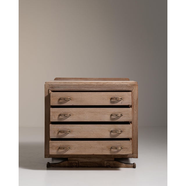 1930s French Beige Art Deco Oak Chest of Drawers For Sale In Greensboro - Image 6 of 15