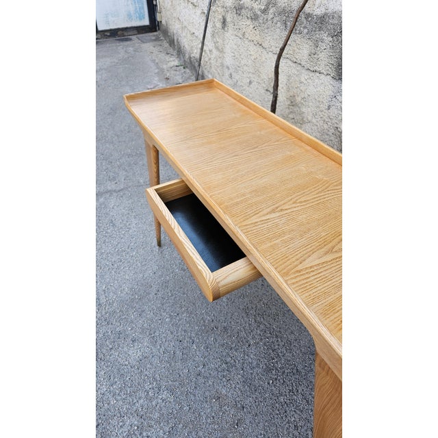 Writing Desk in Ash Wood by Gio Ponti , 1950s For Sale - Image 10 of 15