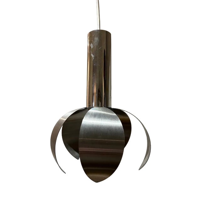 Chrome and Brushed Steel Suspension, 1970s For Sale