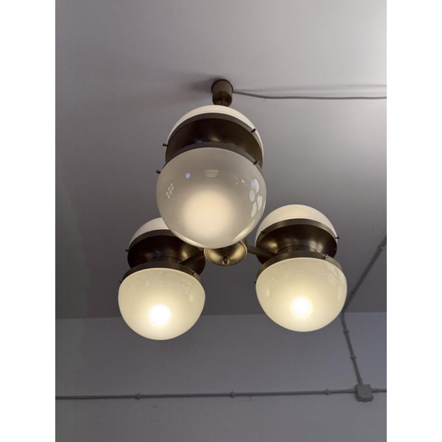 Metal Tetraclio 6-Light Chandelier attributed to Sergio Mazza for Artemide, 1960s For Sale - Image 7 of 9