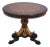 Italian Regency Round Black & Gold Inlaid Center Table For Sale
