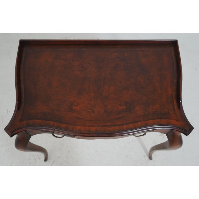 Maitland Smith French Country Mahogany Leather Top Writing Desk For Sale In Philadelphia - Image 6 of 18
