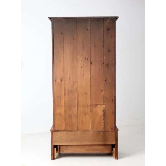 Wood Vintage Pine Cabinet For Sale - Image 7 of 12