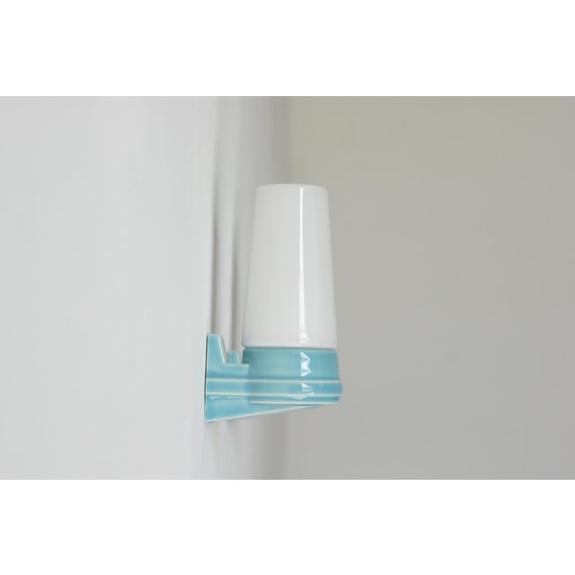 Mid-Century Modern Ceramic Wall Sconces by Sigvard Bernadotte for Ifö, Sweden, 1960s For Sale - Image 3 of 7