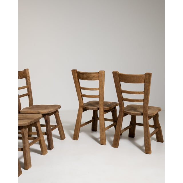 1970s Set of Six Oak Dining Chairs For Sale - Image 14 of 17