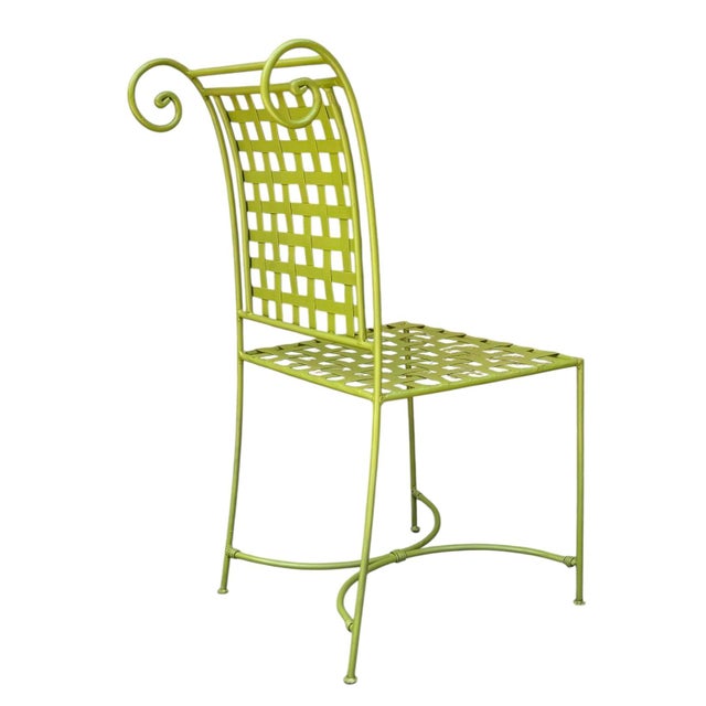 French Mid 20th Century French Wrought Iron Garden Chairs - Set of 4 For Sale - Image 3 of 10