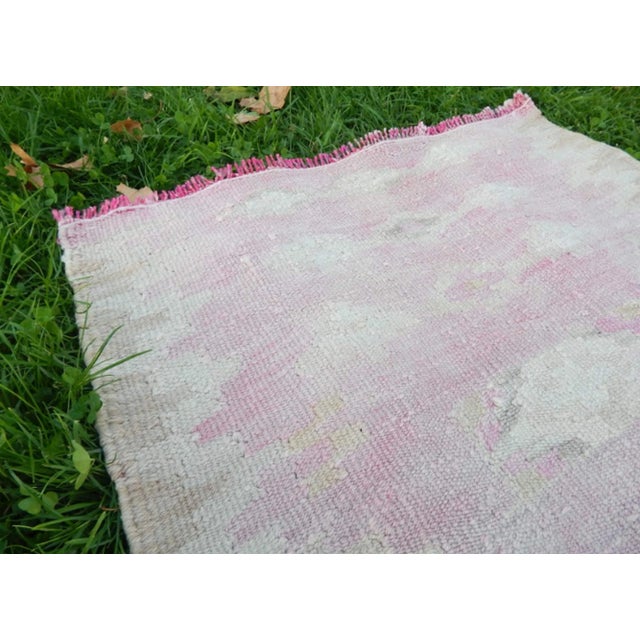 Distressed Vintage Turkish Kilim Runner 2′6″ × 10′4″ For Sale - Image 11 of 13