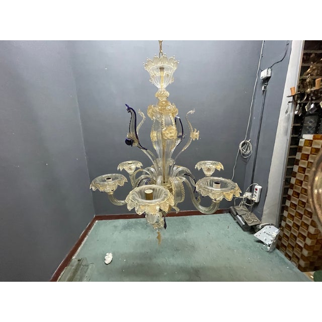1960s Venetian Murano Glass Chandelier, 1960s For Sale - Image 5 of 18