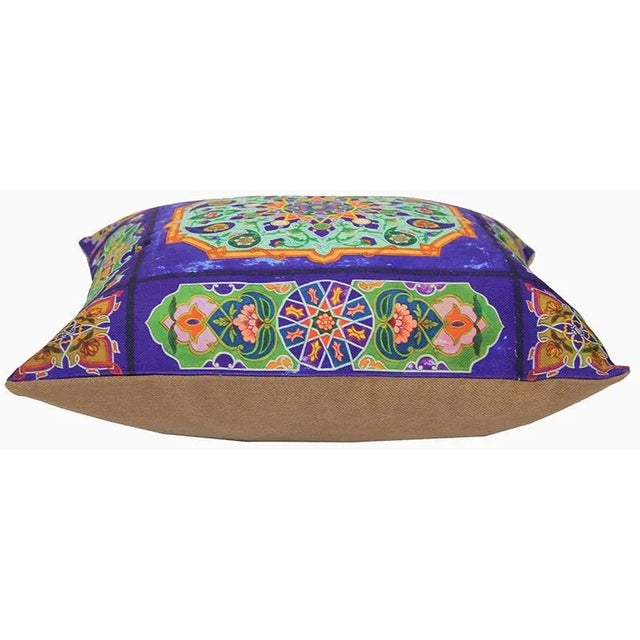 Pair of Traditional Persian Decorative Accent Pillows - 14ʺw × 14ʺh For Sale - Image 4 of 7