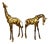 Pair Large Late 20th Century Brass Giraffes, After Sergio Bustamante For Sale