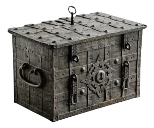 Antique Armada Box or Strongbox in Iron, Early 17th Century