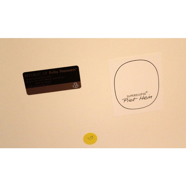 Arne Jacobsen Piet Hein & Arne Jacobsen "Anellipse" Dining Table — Fritz Hansen, 1998 For Sale - Image 4 of 6