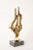 This lovely vintage brass and black granite tall abstract figural sculpture has a great presence. It can be placed in...