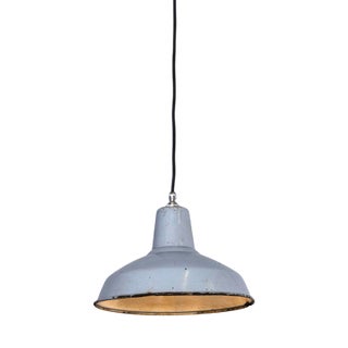 Industrial Grey Enamelled Pendant Lamp from Benjamin, 1950s For Sale