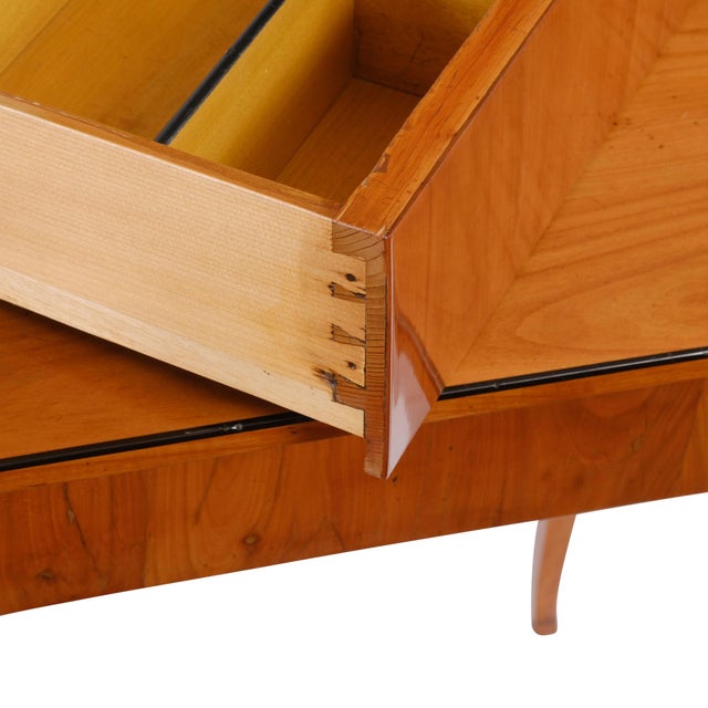 Biedermeier Cherry Wood Side Table with Concealed Drawer, 1820s For Sale - Image 6 of 12