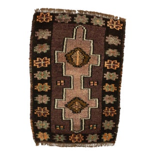 Vintage Mid Century Hand-Knotted Rug For Sale