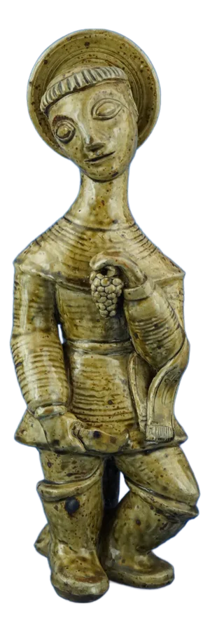 André Rozay, Saint Francis, La Borne, 20th Century, Ceramic