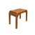 Asian Vintage Oriental Floral Relief Carving Light Brown U Shape Stool Side Table For Sale - Image 3 of 5