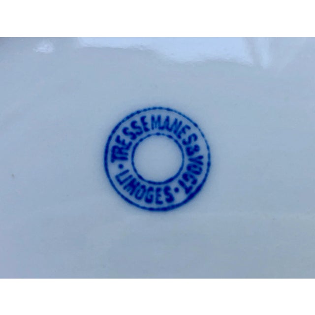 White Vintage Limoges Tressemann and Vogt Oval Platter For Sale - Image 8 of 12