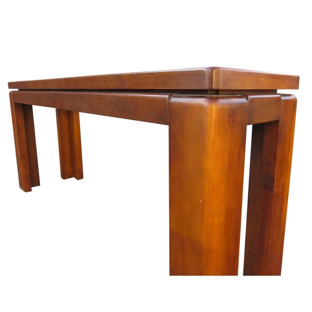 Vintage Solid Walnut Console Table For Sale In Chicago - Image 6 of 9